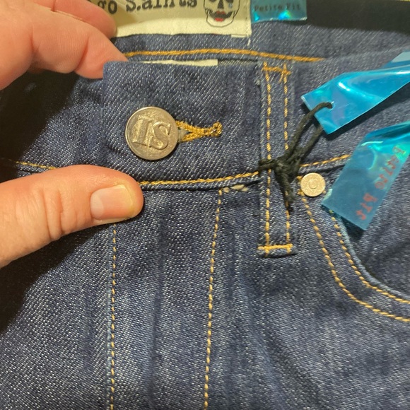 I.ndigo S.aints Dark Wash Petit Fit Flare Jeans Size 28 - Picture 6 of 15